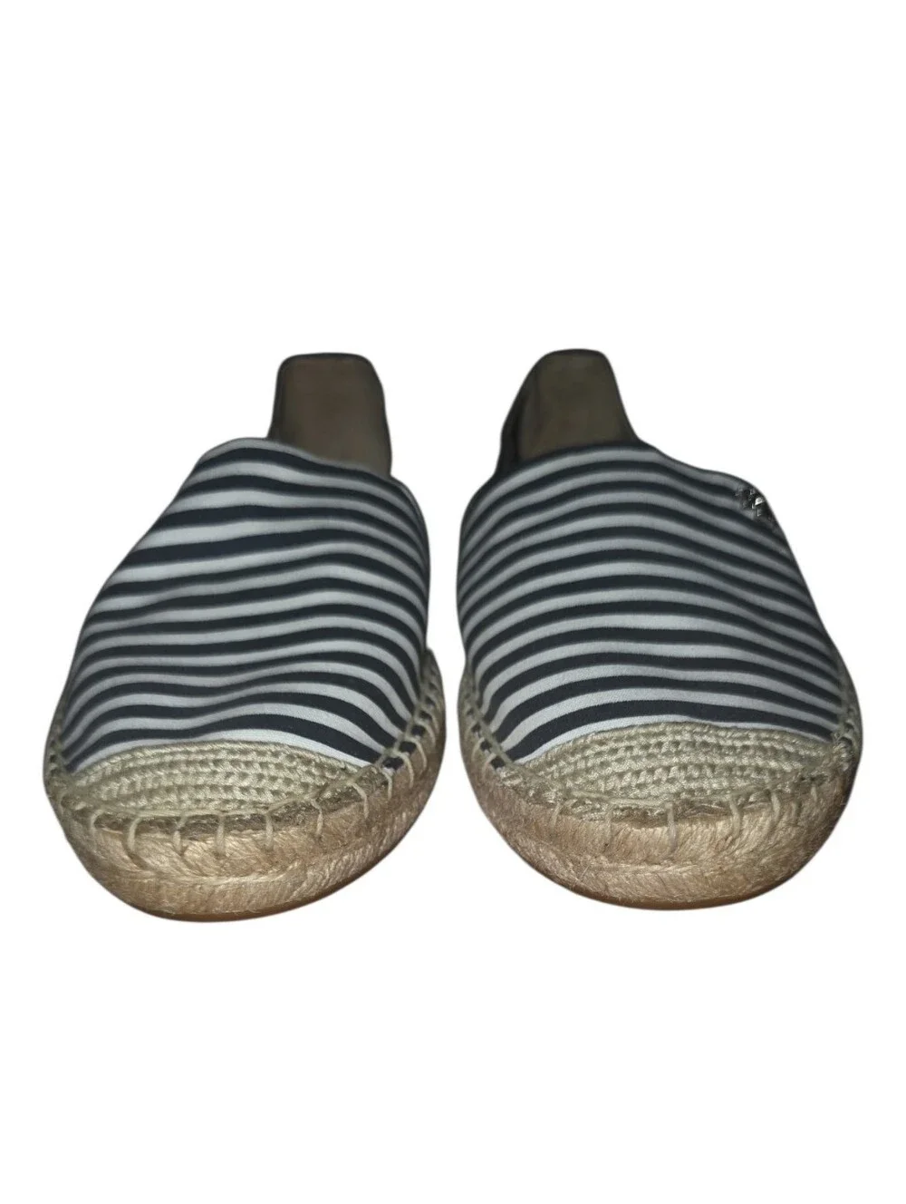 Ralph Lauren Cameryn Nautical Stripe Espadrille Canvas Flat Loafers Navy White 7